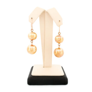 9k "Double Ball Drop" Earrings 15791-8639 Image1