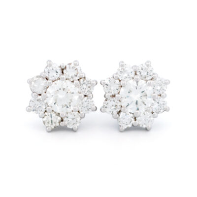 Diamond 18k Cluster Earrings 15799-8647 Image1