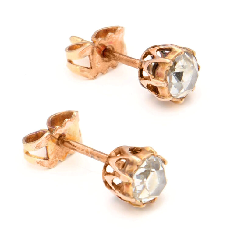 Diamond 14k Solitaire Earrings 15866-8659 - Image 3