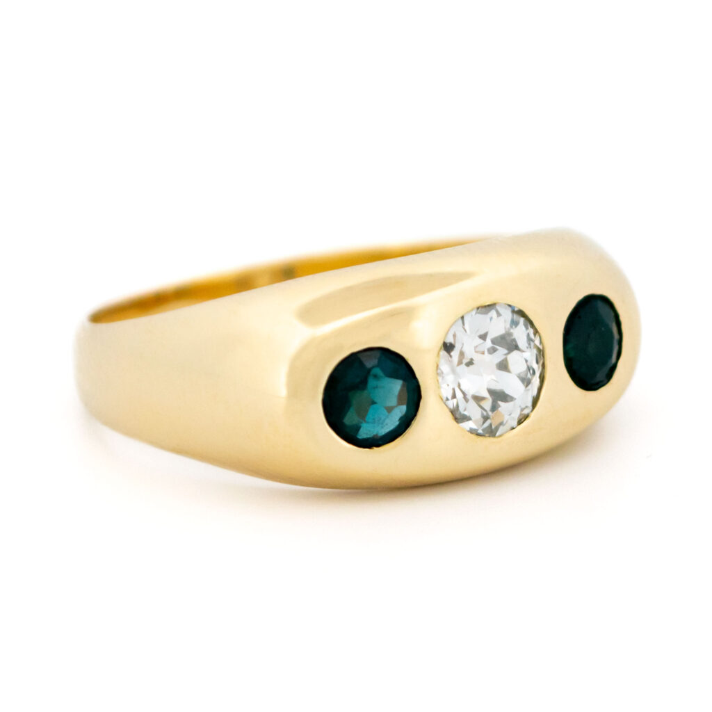 Diamond Sapphire 14k Gypsy Ring 15965-8686 Image3