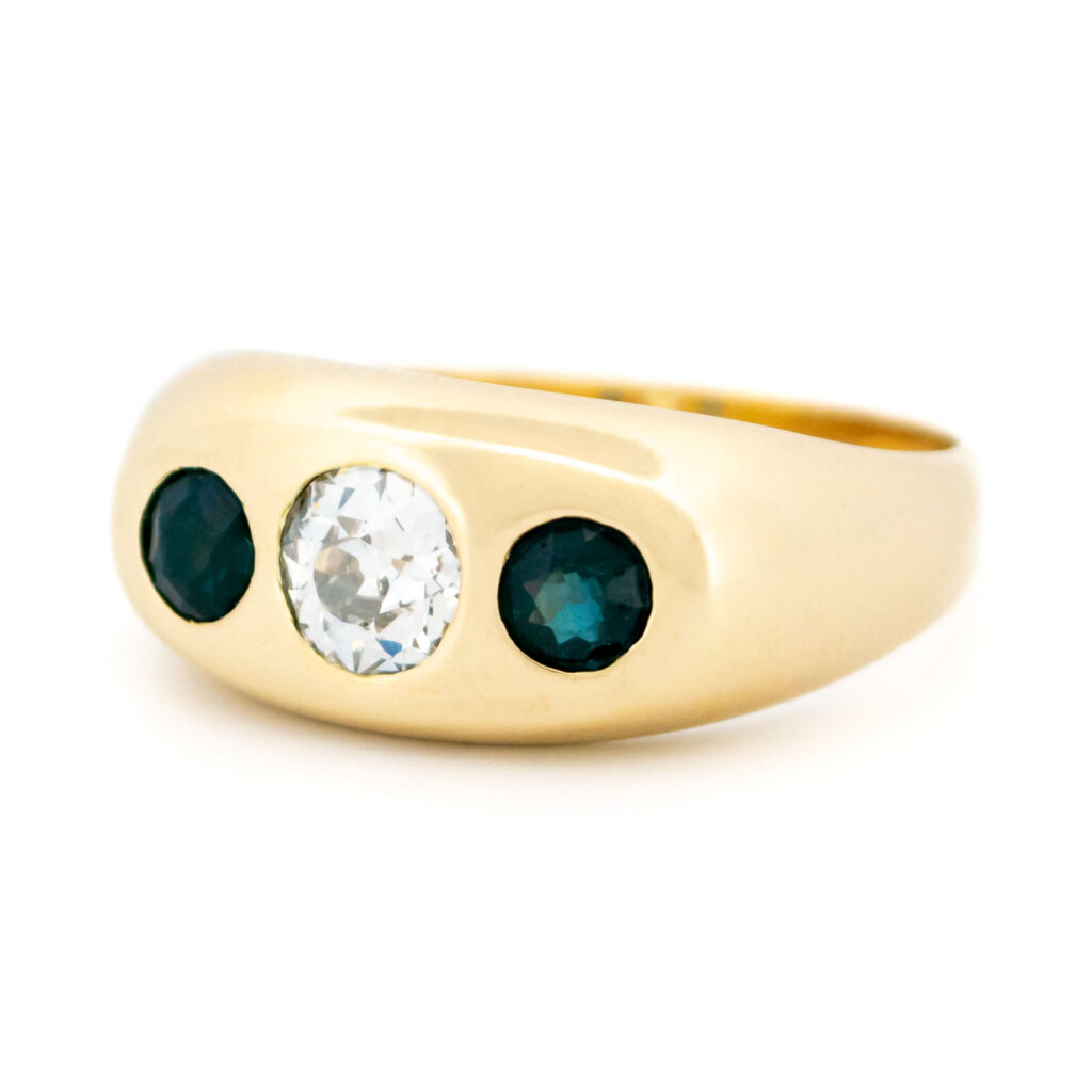 Diamond Sapphire 14k Gypsy Ring 15965-8686 Image4