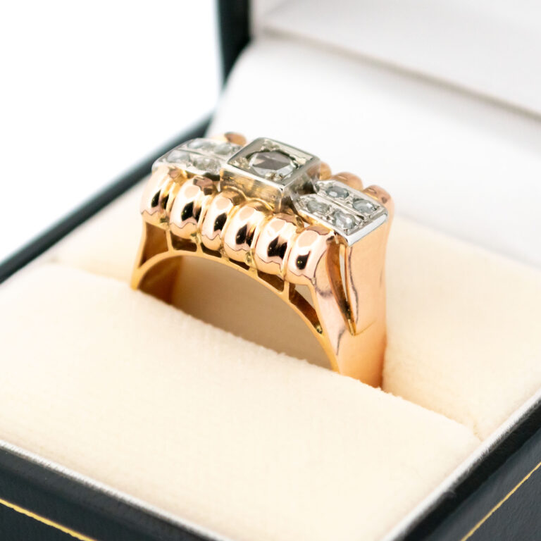 Diamond 18k Tank Ring 15974-8691 Image2