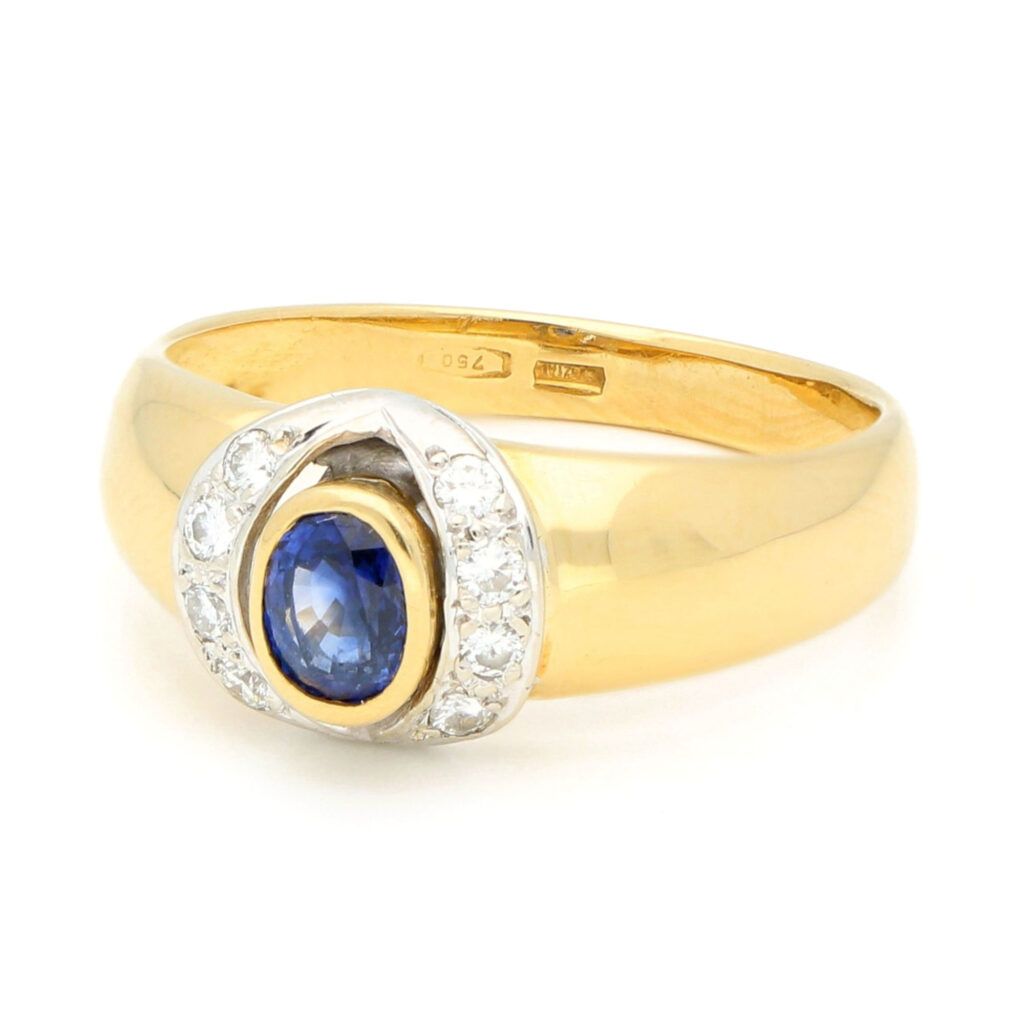 Diamond Sapphire 18k Ring 16158-8726 Image2