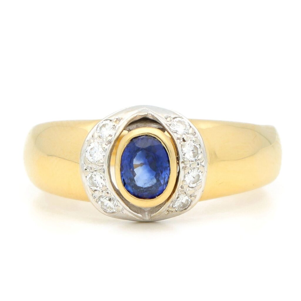Diamond Sapphire 18k Ring 16158-8726 Image1