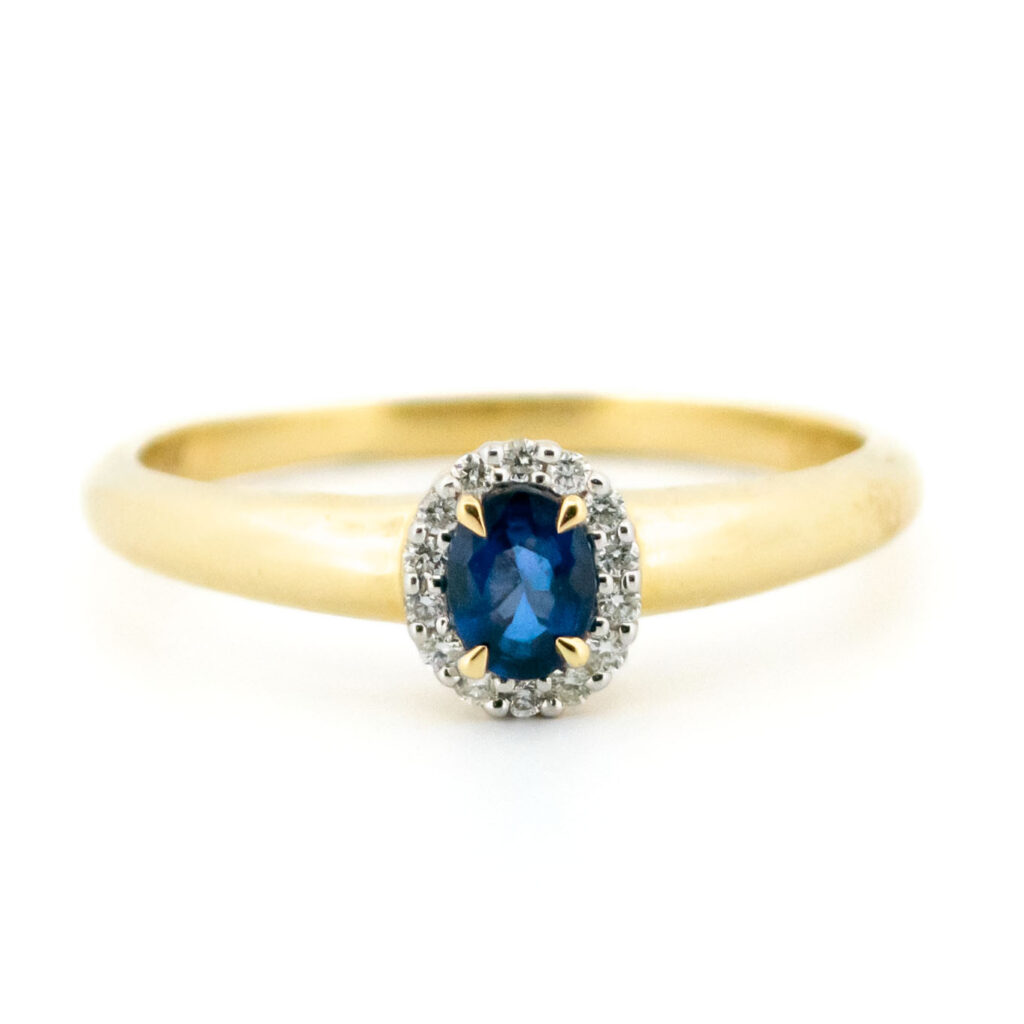 Diamond Sapphire 14k Cluster Ring 16197-8741 Image1