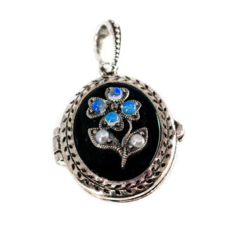 Onyx Opal Pearl Silver Locket 16225-2513 Image1