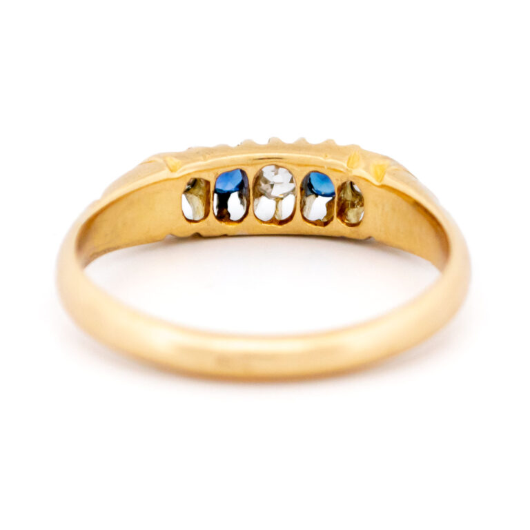 Diamond Sapphire 18k Row Ring 16337-8800 - Image 8