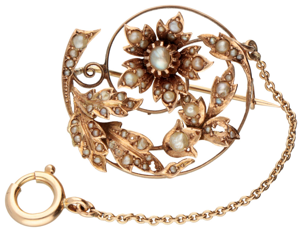 Pearl 14k Floral Brooch 15028-8474 Image1