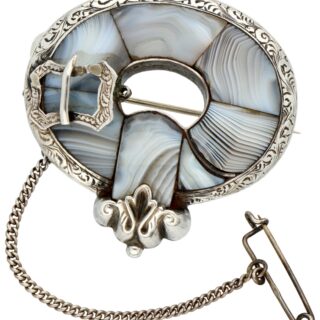 Agate Silver "Garter" Brooch 16245-2519 Image1