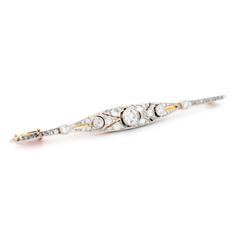 Diamond 14k Platinum "Bar" Brooch 16248-8772 Image3