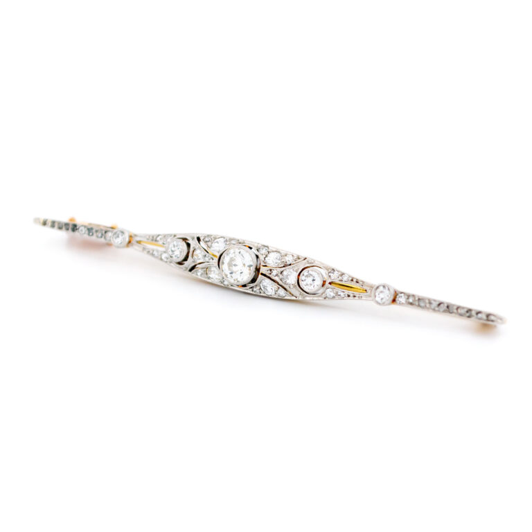 Diamond 14k Platinum "Bar" Brooch 16248-8772 Image4