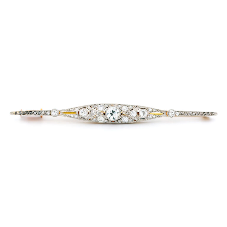 Diamond 14k Platinum "Bar" Brooch 16248-8772 Image1