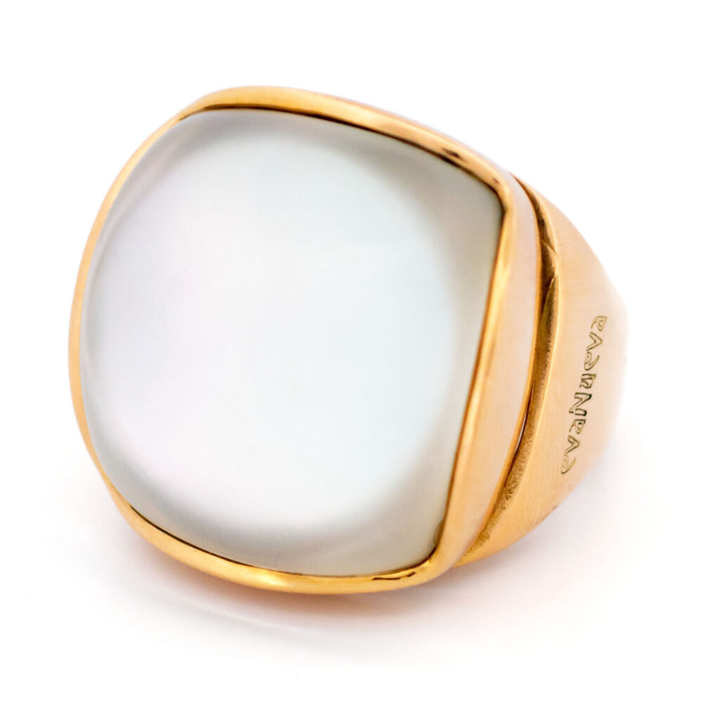 Pearl Quartz 18k Dome Ring 16252-8776 Image1