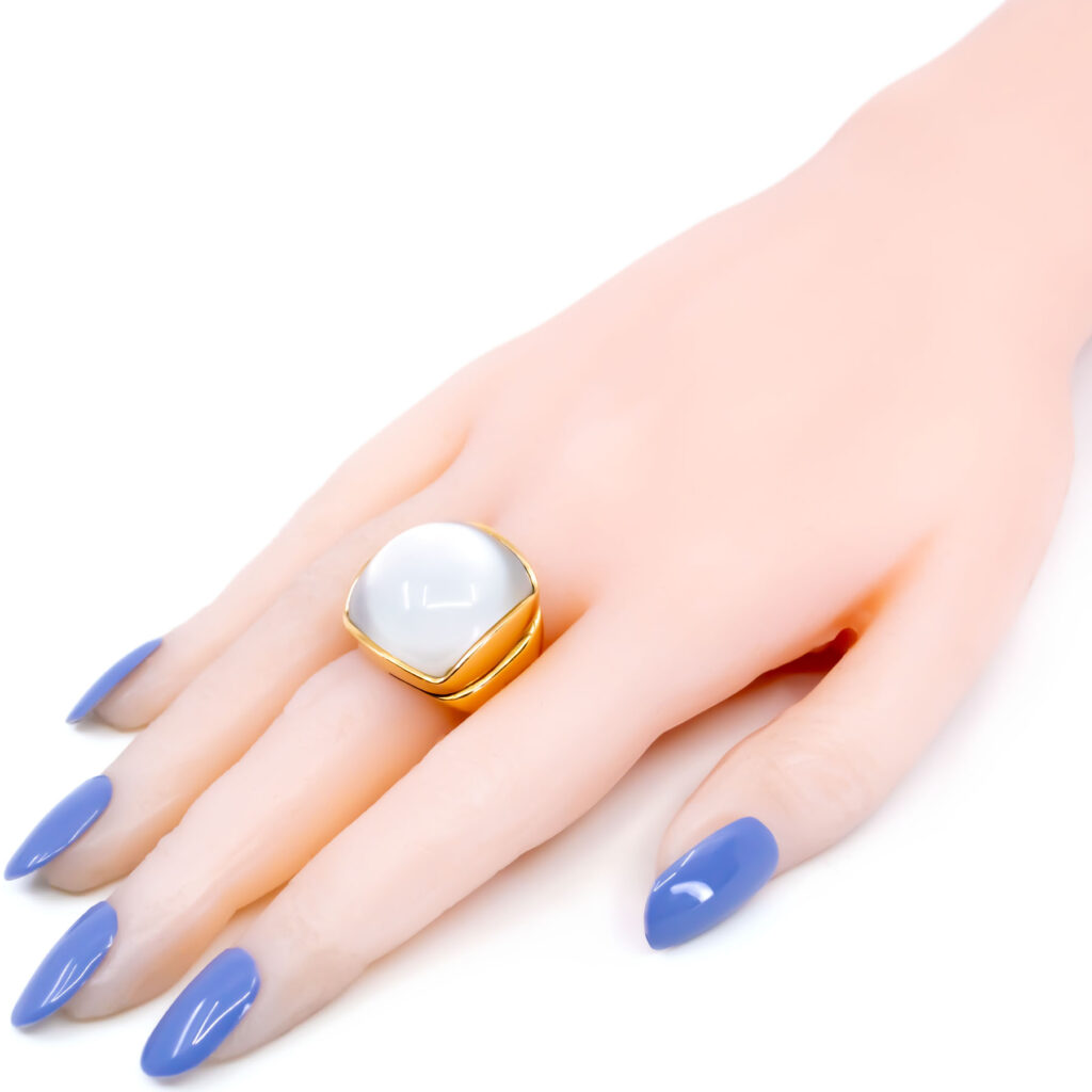 Pearl Quartz 18k Dome Ring 16252-8776 - Image 7