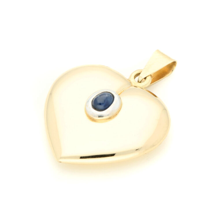 Sapphire 14k Heart-Shape Pendant 16379-8826 - Image 4