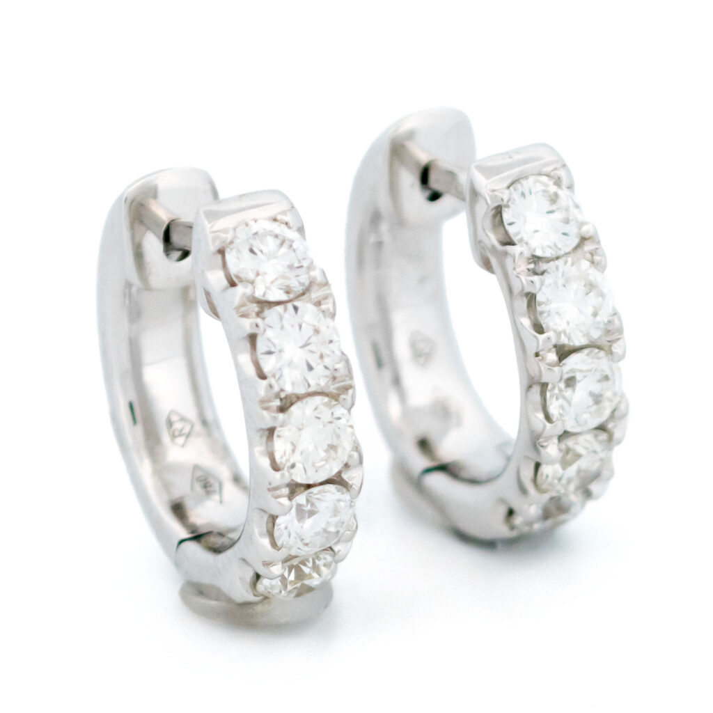 Diamond 18k Creole Earrings 16204-8747 Image2