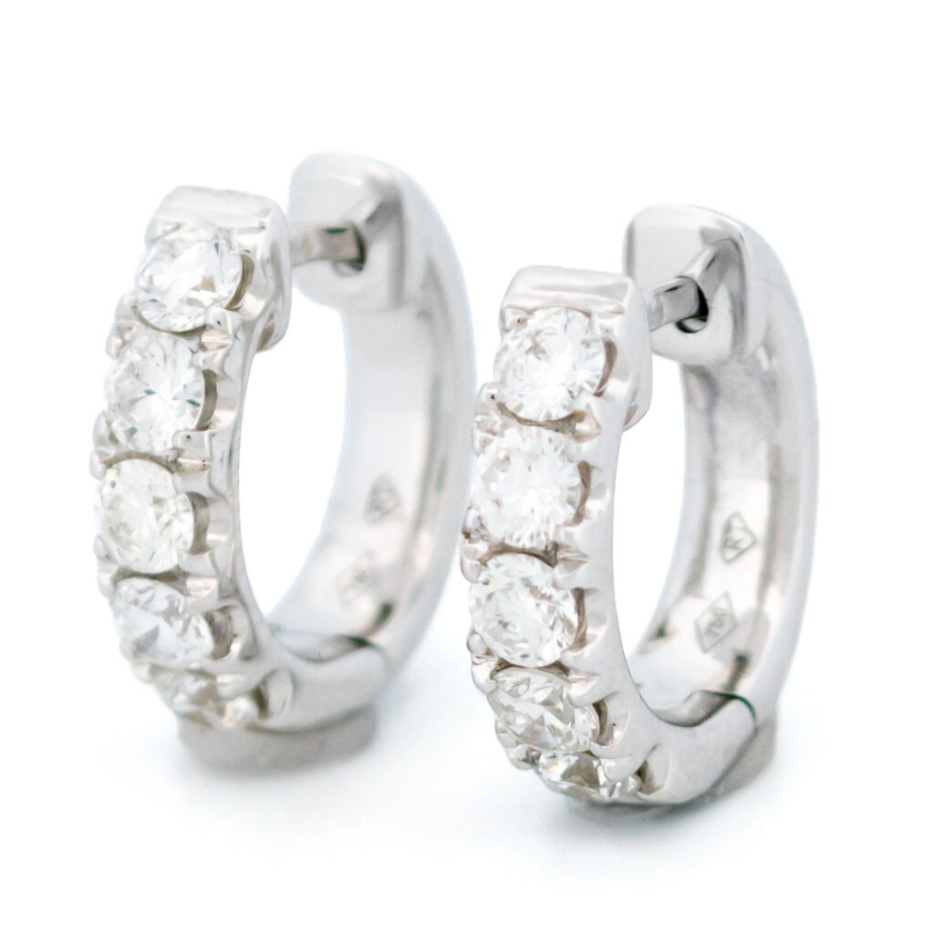 Diamond 18k Creole Earrings 16204-8747 Image3