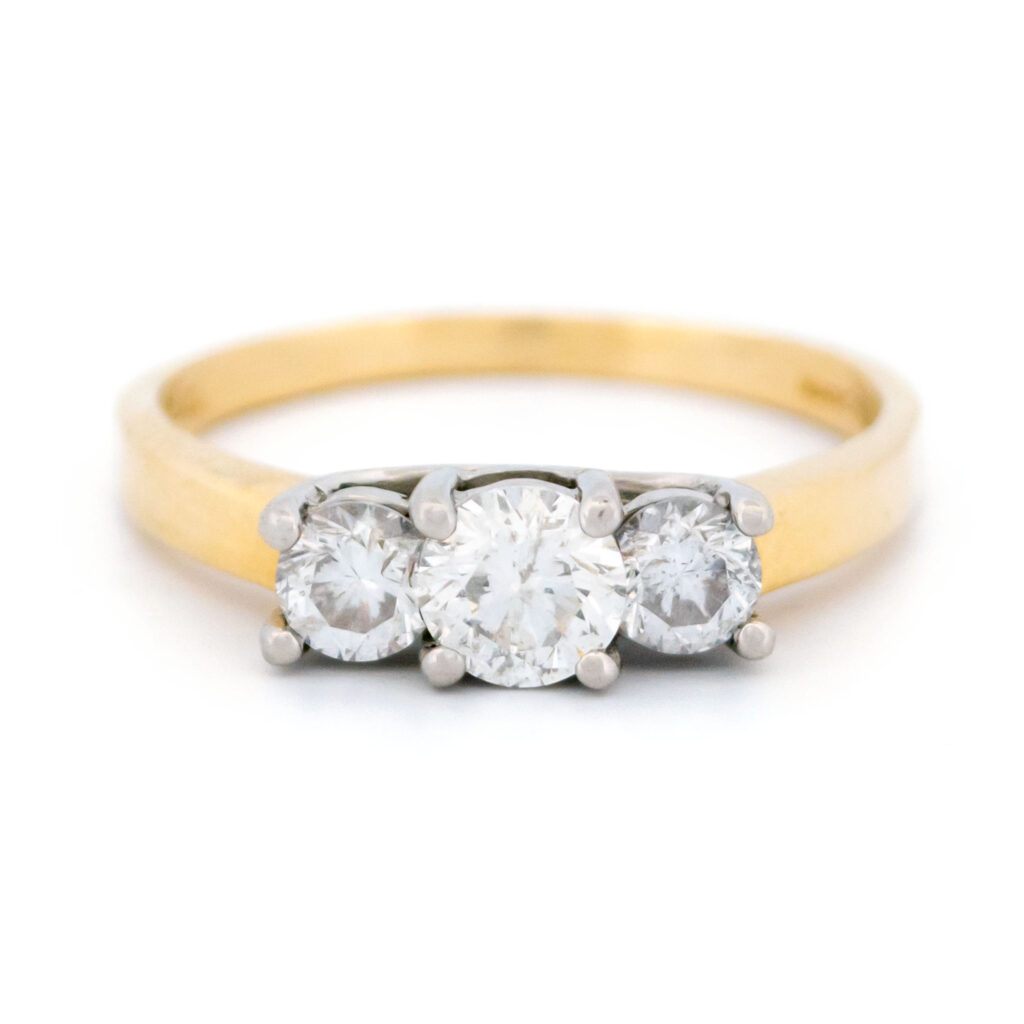 Diamond 14k Platinum Trilogy Ring 16360-8818 Image1