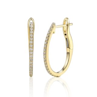 Diamond 14k Creole Earrings 16408-8841 Image1