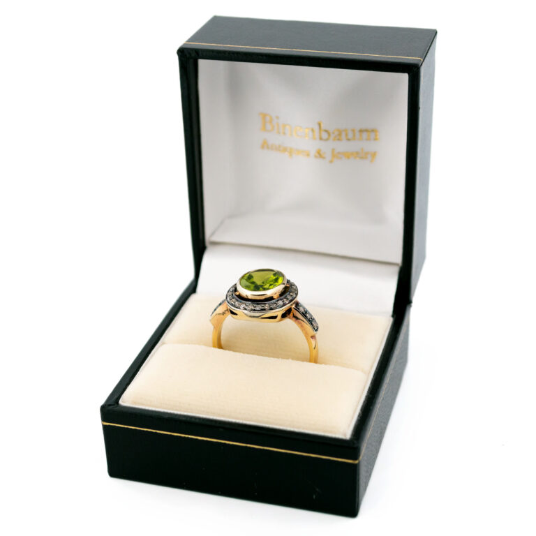 Diamond Peridot 14k Silver Cluster Ring 14610-8379 - Image 8