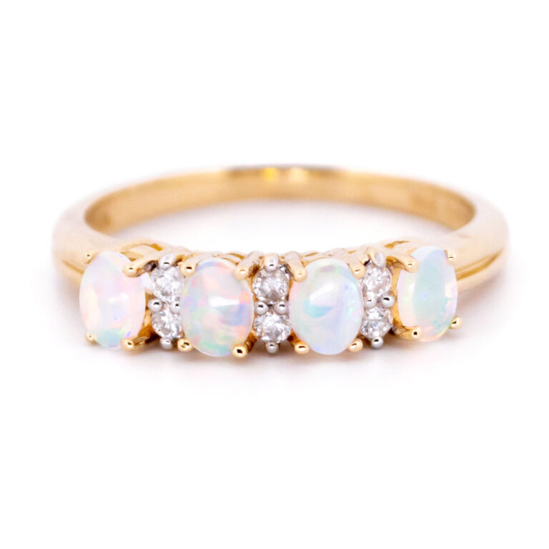 Diamond Opal 14k Row Ring 14686-8389 Image1