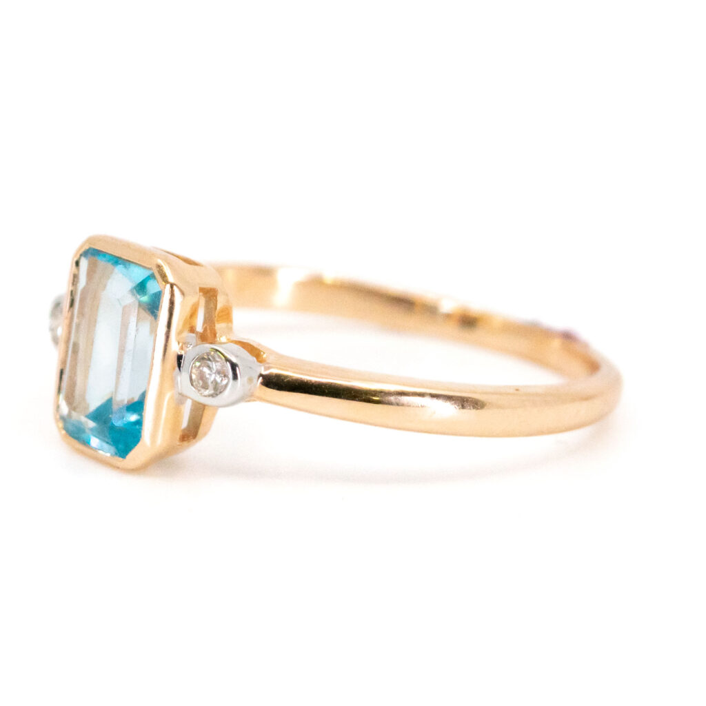 Diamond Topaz 14k Trilogy Ring 16456-8856 Image2