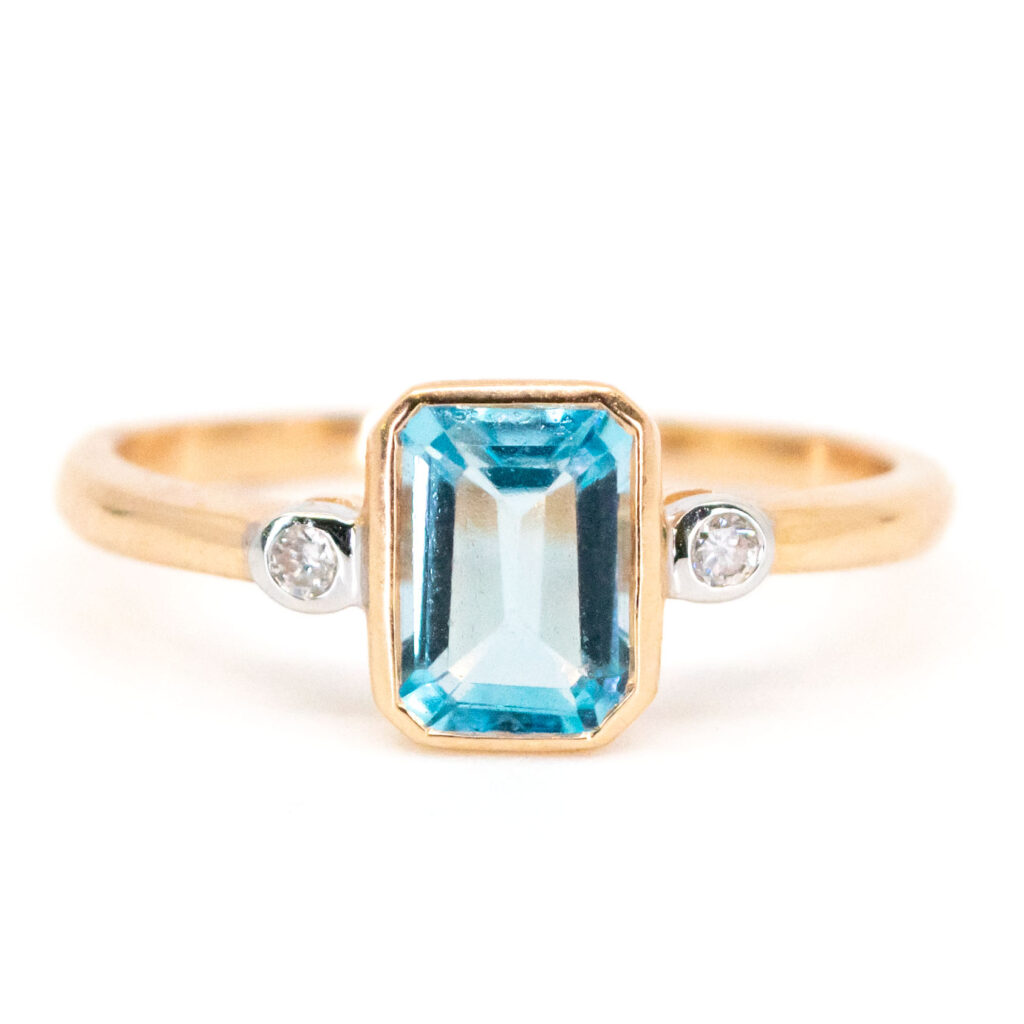 Diamond Topaz 14k Trilogy Ring 16456-8856 Image1