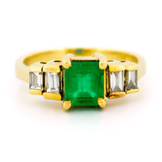 Diamond Emerald 18k Ring 16596-8897 Image1