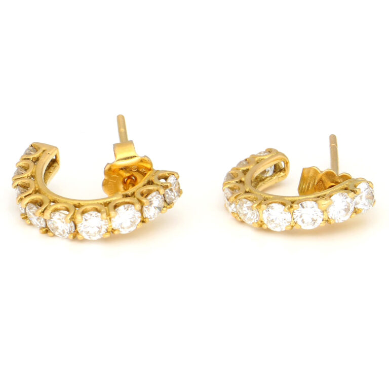 Diamond 18k Creole Earrings 16593-8896 Image5