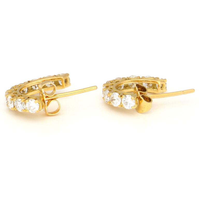 Diamond 18k Creole Earrings 16593-8896 - Image 8