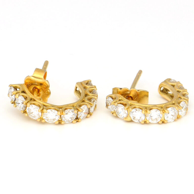 Diamond 18k Creole Earrings 16593-8896 Image1