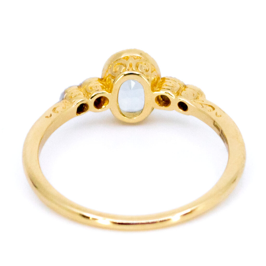 Aquamarine Diamond 14k Oval-Shape Ring 16620-8901 Image4