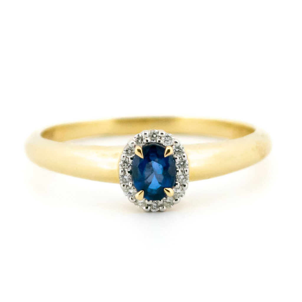 Sapphire Diamond 14k Cluster Ring 16407-8840 Image1