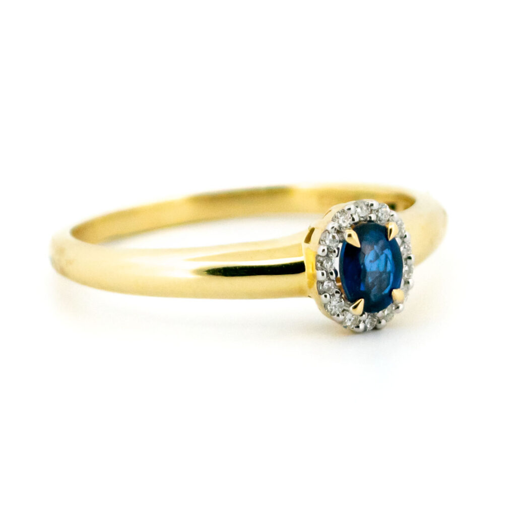 Sapphire Diamond 14k Cluster Ring 16407-8840 Image3