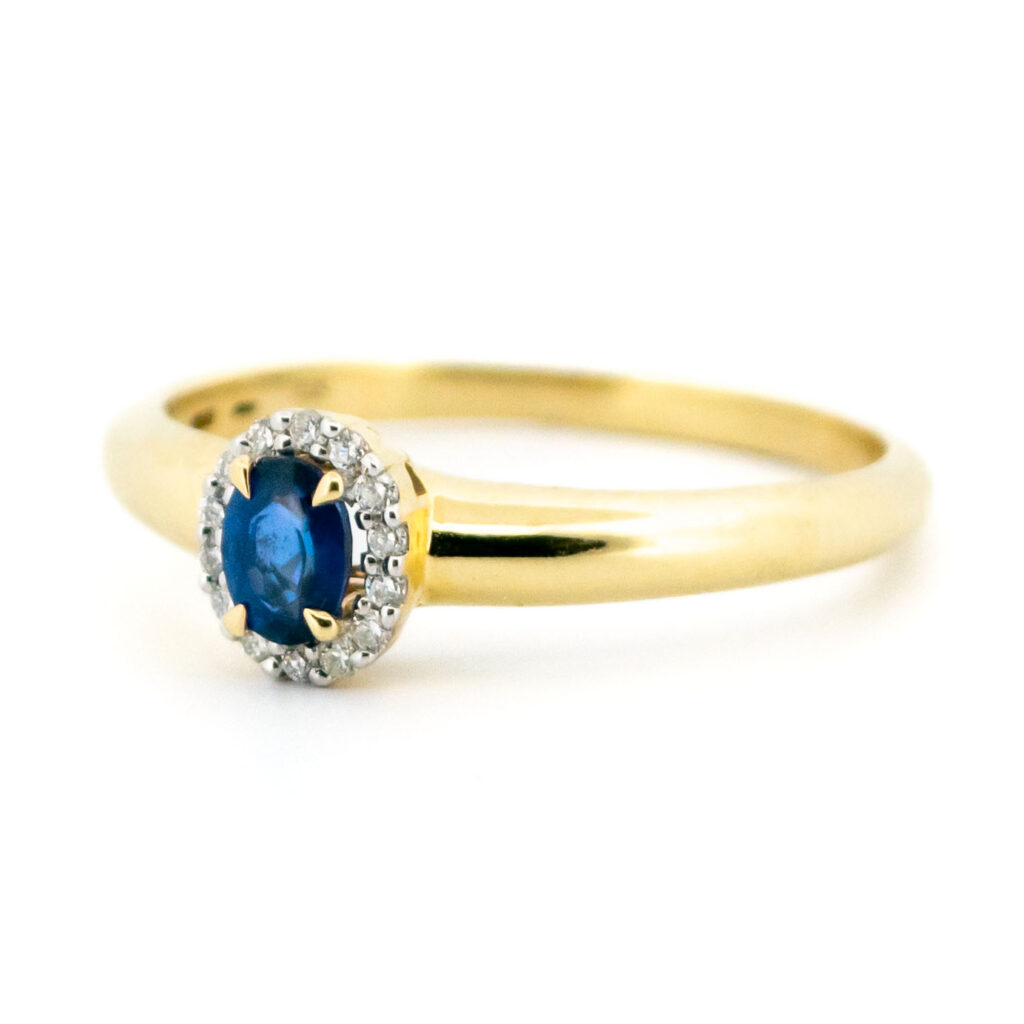 Sapphire Diamond 14k Cluster Ring 16407-8840 Image4