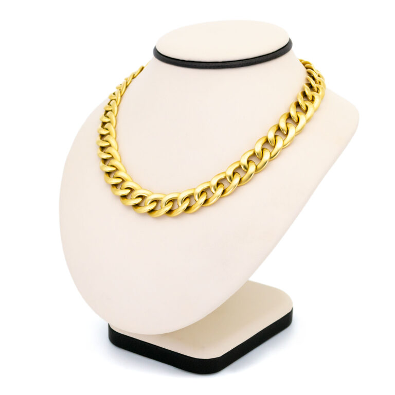 18k Solid Curb Link Necklace 16753-8983 Image3