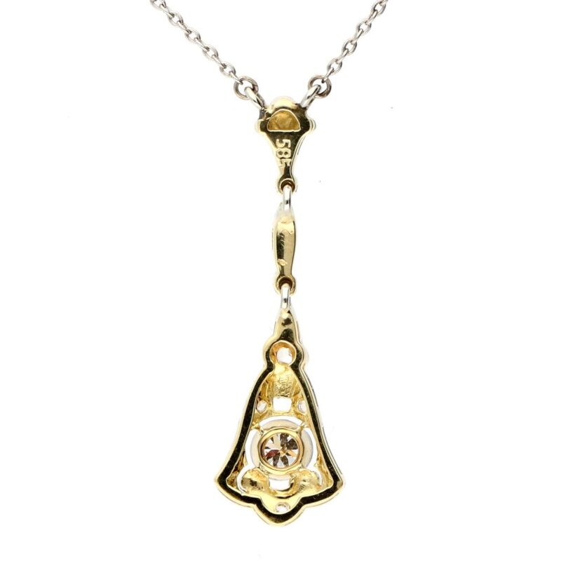 Diamanten 14k platina lavalier-collier 16903-9009 - Afbeelding 8