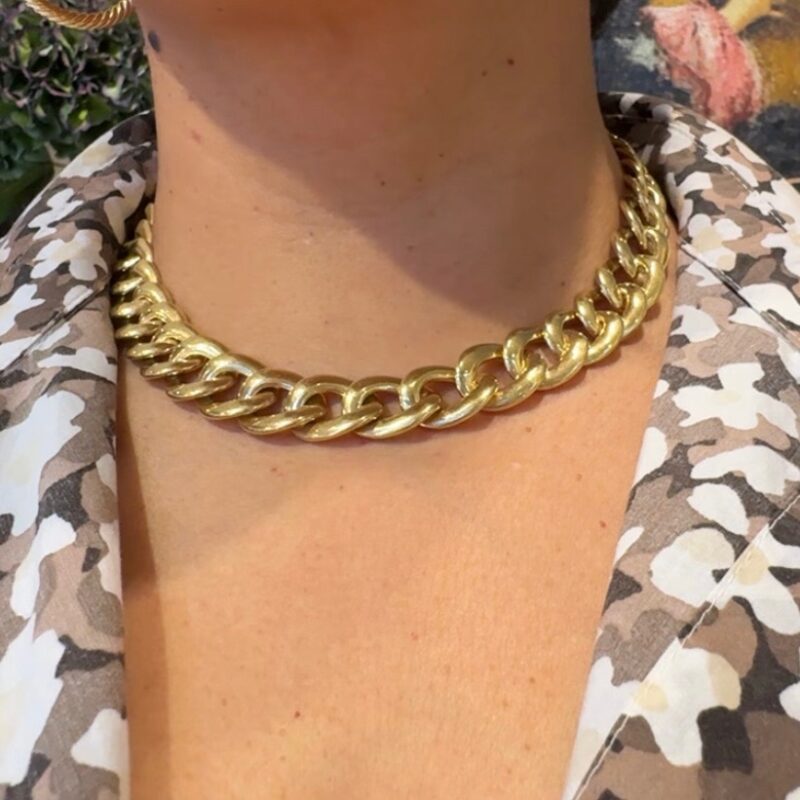 Collar de eslabones macizos de 18 k 16753-8983 - Imagen 2