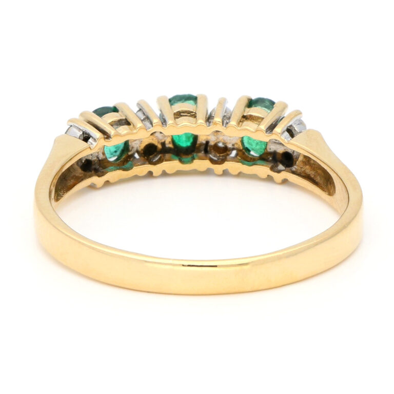 Diamond Emerald 18k Row Ring 16739-8971 - Image 7