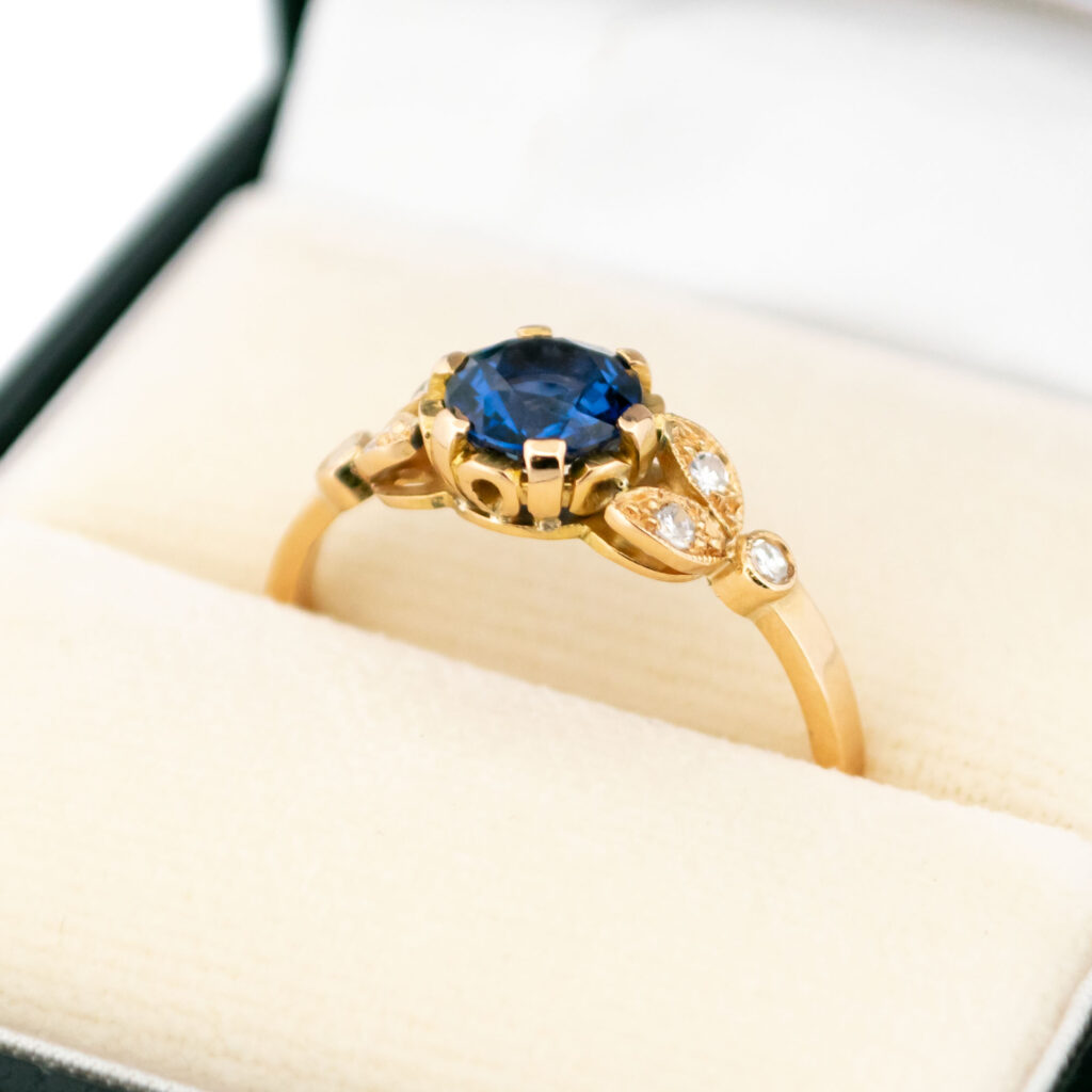 Diamond Sapphire 18k Ring 16984-5215 Image2