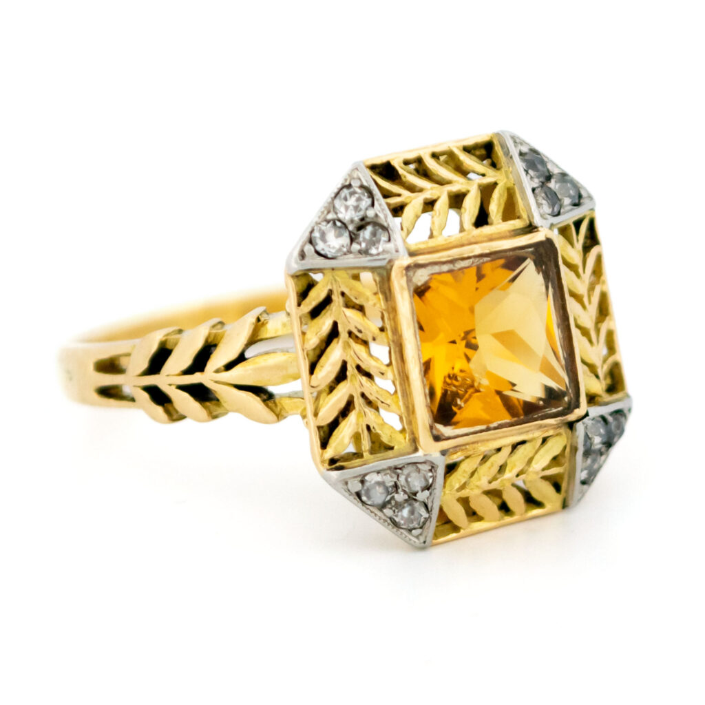 Citrine Diamond 18k Ring 16412-8843 Image3