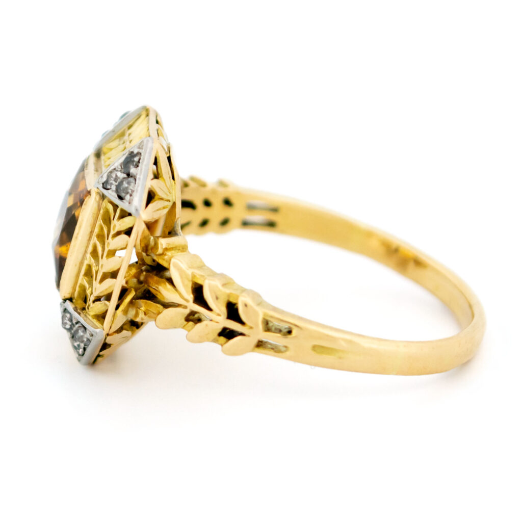 Citrine Diamond 18k Ring 16412-8843 - Image 7