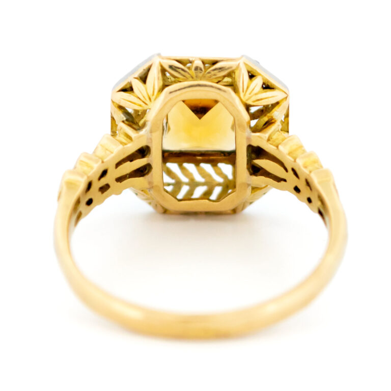 Citrine Diamond 18k Ring 16412-8843 - Image 8