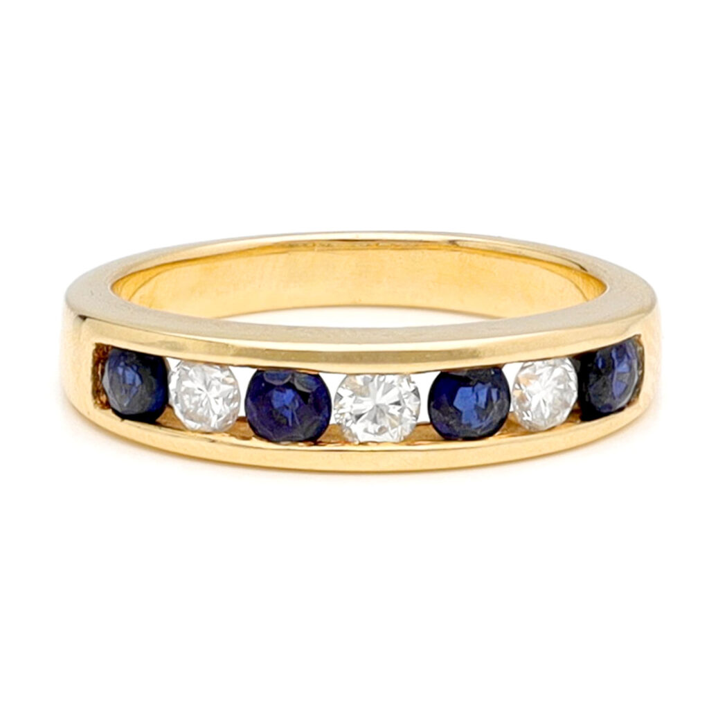 Diamond Sapphire 18k Row Ring 16995-9049 Image1