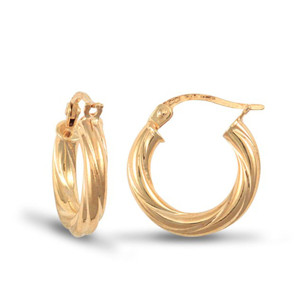 14k Twist Hoop Earrings 17028-9075 Image1