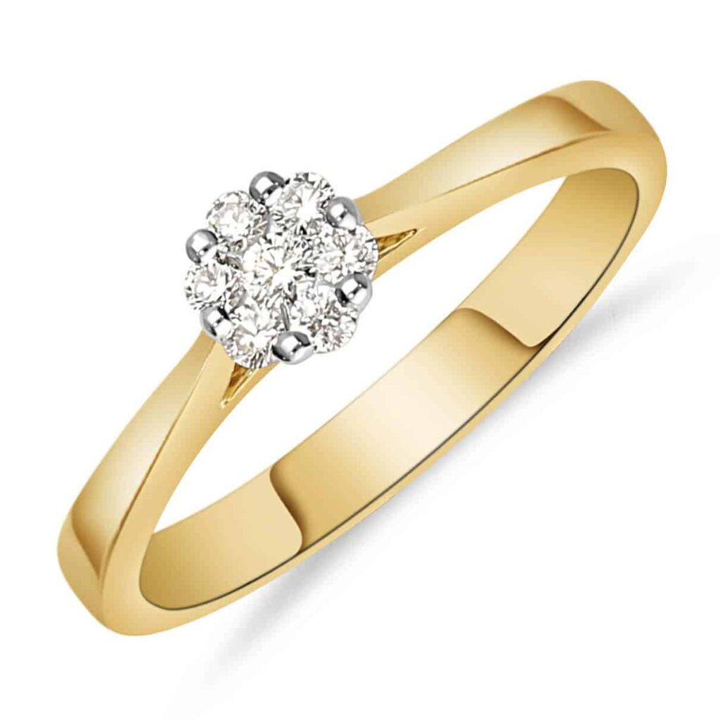 Diamond 14k Engagement Cluster Ring 17039-9086 Image1