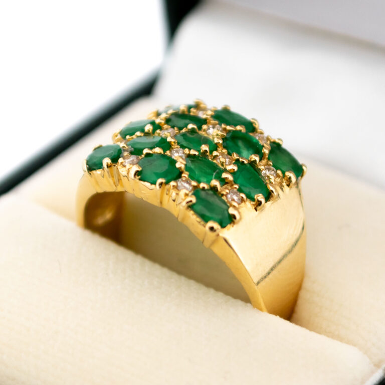 Diamond Emerald 18k Harem Ring 17070-9106 Image2