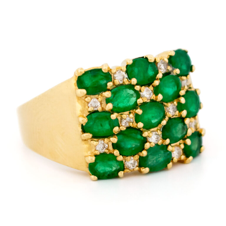 Diamond Emerald 18k Harem Ring 17070-9106 Image3