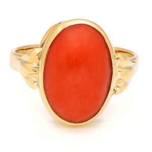 Coral 14k Solitaire Ring 17197-9131 Image1