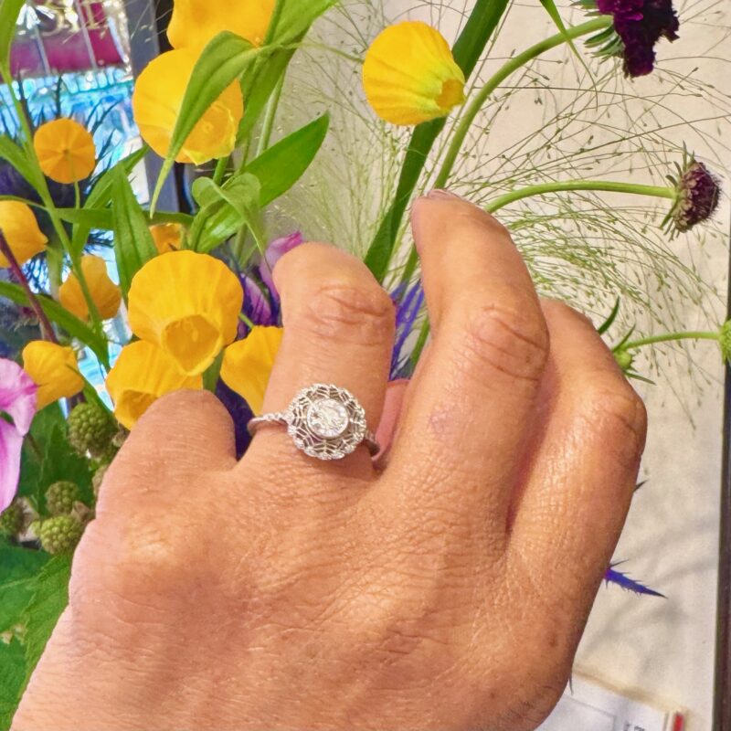 Diamond Platinum Engagement Ring 10265-2268 - Image 2